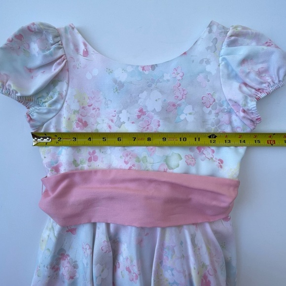 Blueberry Lane 100% Cotton Floral Dress with Detachable Sash Girls Size 8 - Picture 11 of 14